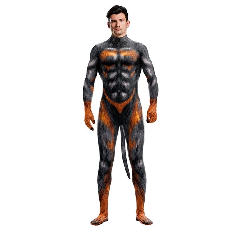 CosplayBoys Combinaison Cosplay Loup sexy Wolf Man Noir-Feu